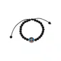 Pulseira Regulável Resinada São Carlo Acutis Pérola Preta 6mm
