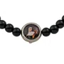 Pulseira Regulável Resinada São Rita Pérola Preta 6mm