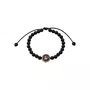 Pulseira Regulável Resinada São Rita Pérola Preta 6mm
