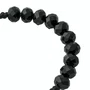 Pulseira Santa Rita de Cássia de Cristal Preto com Cruz e Medalha Resinada - 8mm