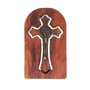 Quadro de Mesa com Crucifixo em Madeira de Demolição - 10cm