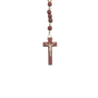 Terço com Contas, Entremeios e Crucifixo em Madeira Pau-Brasil