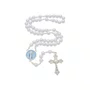 Terço com Folheto de Nossa Senhora Das Graças - Pérola Branca Abs 8mm