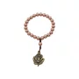 Coroa com Folheto Novena das Rosas de Santa Teresinha Pérola ABS Rosegold 8mm