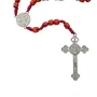 Terço da Via Sacra Madeira Vermelho - Entremeio São Bento 6mm
