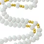 Terço de Cristal Branco Entremeio Dourado Imaculado Coração de Maria