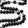 Terço de Cristal Nossa Senhora Aparecida Niquel Vazado Preto