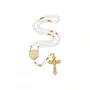 Terço de Cristal São Bento Dourado Transparente