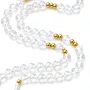 Terço de Cristal São Bento Dourado Transparente