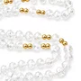 Terço Nossa Senhora Das Graças de Cristal Transparente Entremeio Dourado - 8mm