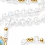 Terço Nossa Senhora Das Graças de Cristal Transparente Entremeio Dourado - 8mm