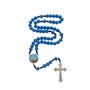 Terço de Nossa Senhora de Fátima com Contas Aveludadas - Azul Claro