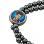 Terço de Pulso com Medalha de Nossa Senhora de Guadalupe em Hematita 4mm