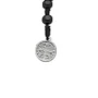 Terço de Pulso Masculino com Medalha de São Bento Na Ponta em Madeira Preto 6mm