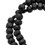 Terço de Pulso Masculino com Medalha de São Bento Na Ponta em Madeira Preto 6mm