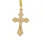 Terço de Pulso de Nossa Senhora Aparecida Dourada e Cruz Metal - Pérola Branca 4mm