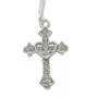 Terço de Pulso de Nossa Senhora Aparecida Prata e Cruz Prata - Pérola Branca 4mm