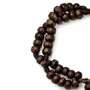 Terço de Pulso Masculino São Bento Ouro Velho em Madeira Marrom Escuro 6mm