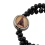 Terço de Pulso Medalha Resinada Nossa Senhora Aparecida Cristal Preto 4mm 2un