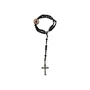 Terço de Pulso Medalha Resinada Nossa Senhora Aparecida Cristal Preto 4mm 2un