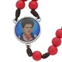 Terço de São Carlo Acutis com Conta Pérola - Vermelho