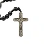 Terço Intercessor de São Bento com Contas de Madeira Preto 10mm