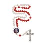 Terço Jesus Misericordioso Vermelho e Branco - 8mm