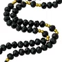 Terço Nossa Senhora Aparecida de Cristal Preto Entremeio Dourado - 8mm