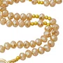 Terço Nossa Senhora da Conceição de Cristal Doce de Leite Entremeio Dourado - 8mm