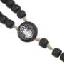 Terço para Pescoço com Medalha de São Bento em Madeira - Preto