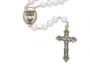 Terço Sagrada Família de Pérola ABS Branca 10mm